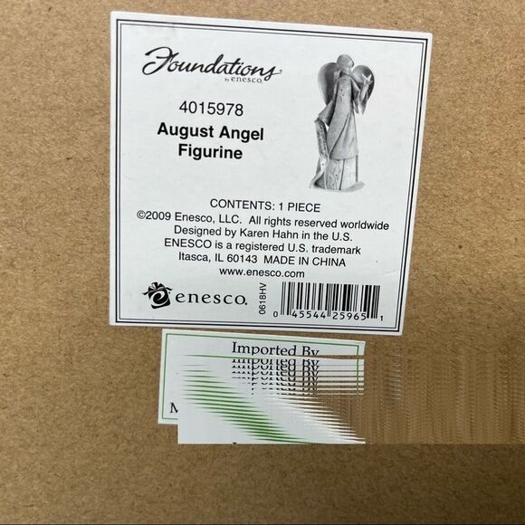 ENESCO Foundations Monthly Angel Figurine- August Birthday - Picture 8 of 9